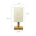 thumbnail image 2 of Lámpara de mesa de dormitorio retro Lámpara de noche de madera natural Lámpara de noche decorativa, 2 of 8