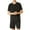 Black, variant on ZhiZhuang Mens Big & Tall Pajamas Sets Plus Size,Men's Summer 2 Piece Pajamas Sets Pjs Set Soft Modal Crew Neck Nightwear Short Sleeve and Shorts with Pocket Comfy Sleepwear