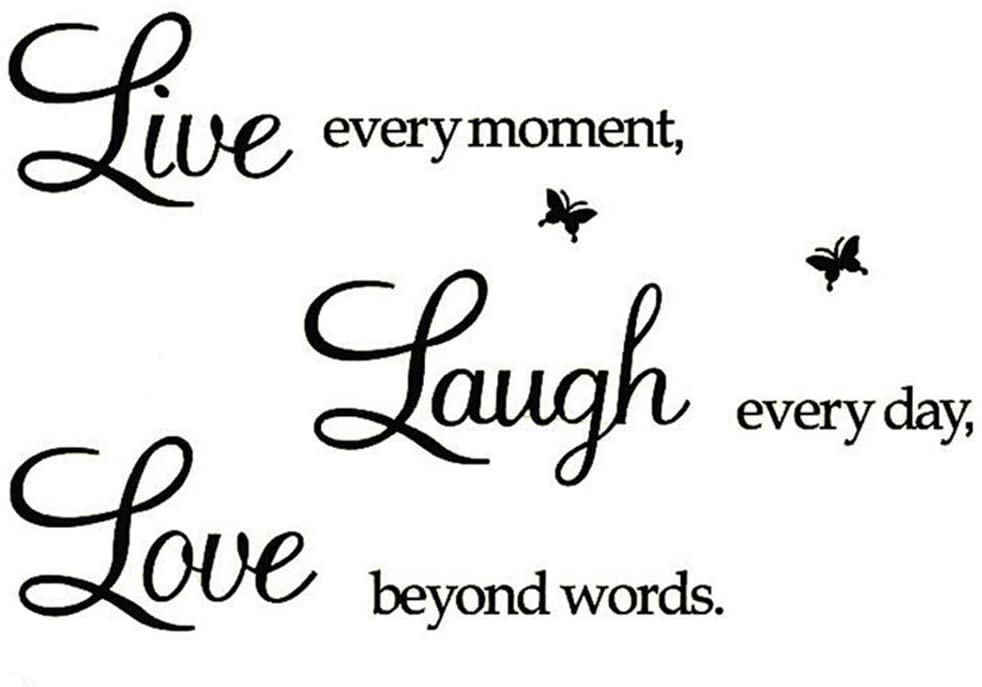 Quotes To Live By Everyday Live Every Moment,Laugh Every Day,Love Beyond Words,Wall Sticker  Motivational Wall Decals,Family Inspirational Wall Stickers Quotes -  Walmart.com