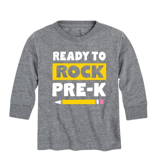 Instant Message - Ready to Rock Pre-K - Toddler And Youth Long Sleeve Graphic T-Shirt