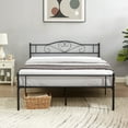 thumbnail image 3 of VECELO 3-Piece Bedroom Set Include Queen Metal Bed Frame and 2 White Nightstands (Set of 3), 3 of 10