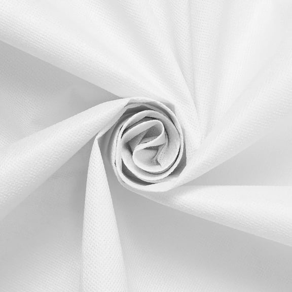 Medium Weight (95 GSM) Non-Woven Fusible Interfacing Oeko-Tex Standard 100 Certified Iron On Adhesive Glue Polyester Fabric By The Yard - White, 1 Yard