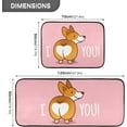 thumbnail image 2 of Valentine''s Day Kitchen Mat and Rug Set of 2 Cute Corgi Lover Cushioned Floor Mat Non Slip Washable Standing Desk Mats Anti Fatigue Doormat for Home Office Sink Laundry Hallway Entryway, 2 of 6