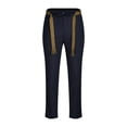 thumbnail image 4 of qolati Cargo Pants for Men Casual Slim Fitted Straight Legs Cotton Linen Dressy Pants Classic Fit Stretchy High Waisted Business Work Suit Trousers, 4 of 7
