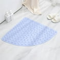 thumbnail image 6 of Hiroekza Non Slip Shower Mat Fan Shaped 54x54cm Massage Texture Waterproof Bathroom Tub Security for Small-sized Apartment Hotel Light Blue, 6 of 6