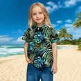 thumbnail image 6 of OGLCCG Boys Hawaiian Shirts Short Sleeve Summer Beach Button Down Aloha Luau Shirts for Kids Casual Tropical Shirt with Pocket 2-15 Years, 6 of 7
