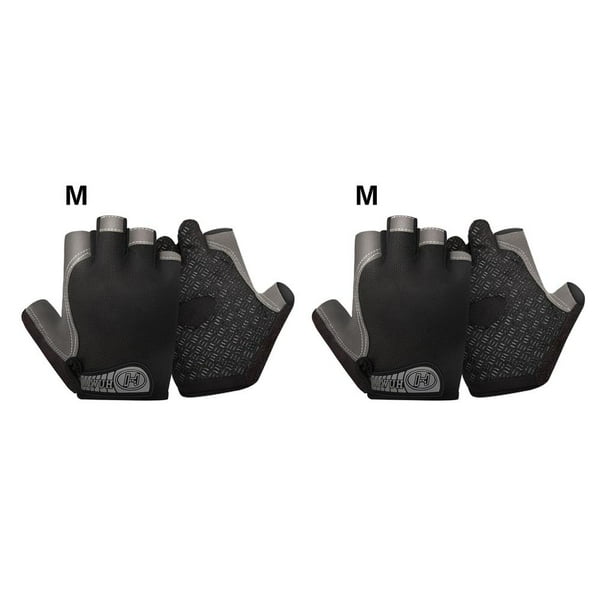 Eigraketly 1 par de guantes de ciclismo de Gel de silicona antideslizantes de medio dedo guantes antisudor para montar en bicicleta Road Mountain Bike negro METRO 2piezas Eigraketly CBP116089