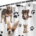 thumbnail image 3 of Chihuahua and Footprints Shower Curtain 84"x72" ,Bathroom Decorative Shower Curtains Set with 12 Hooks,Modern Waterproof Washable Shower Curtain, 3 of 6