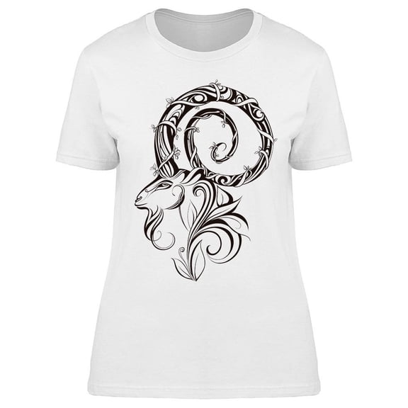 Goat Head In Ornament Tee Women's -Image by Shutterstock
