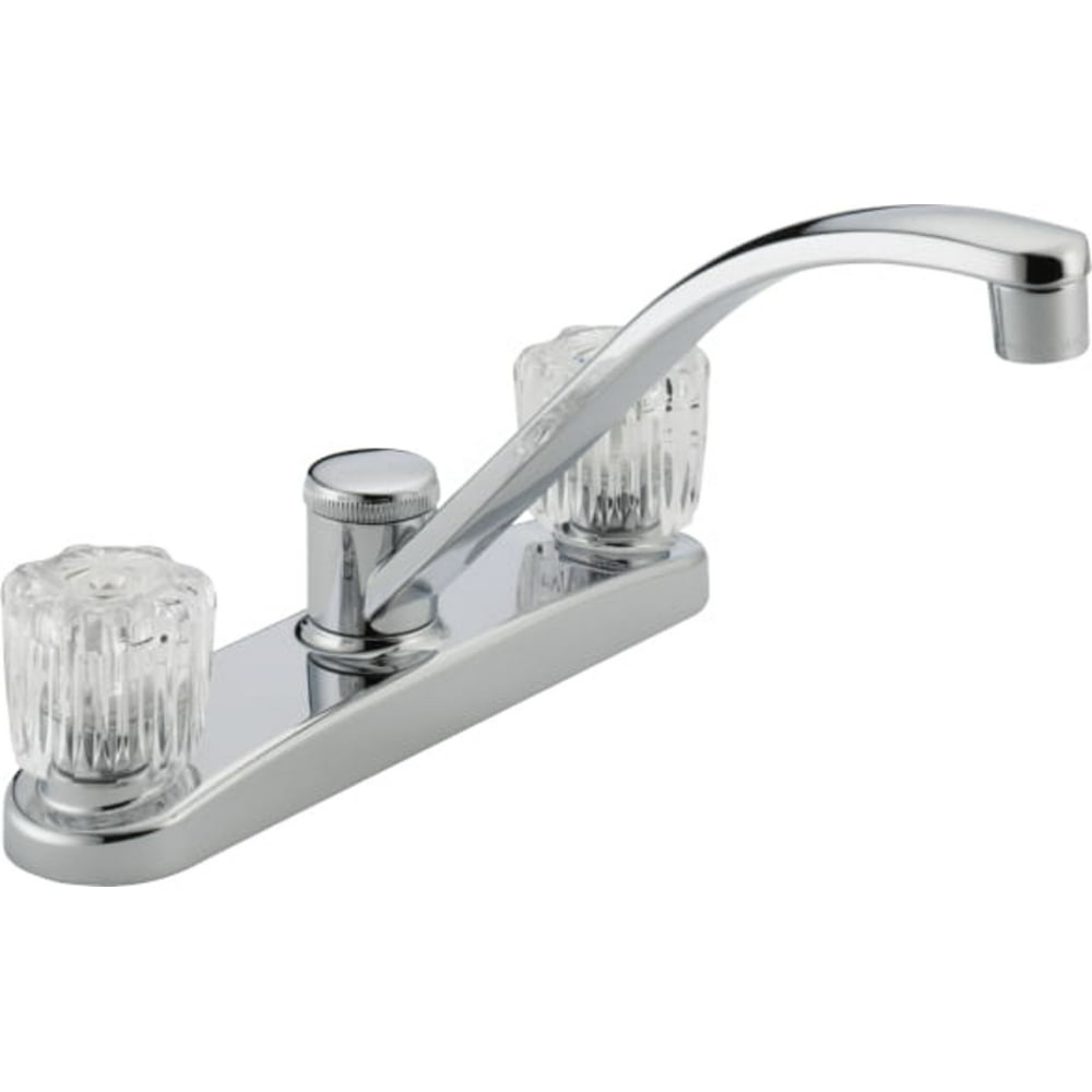 Peerless P299201LF Chrome 2Handle Kitchen Faucet with Acrylic Handles