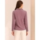thumbnail image 4 of Ropa oficina mujer Blusa Elegante De Oficina De Trabajo Para Mujer, Camisa Plisada Con Cuello De Lazo Y Manga Larga Color De Malva M, 4 of 5