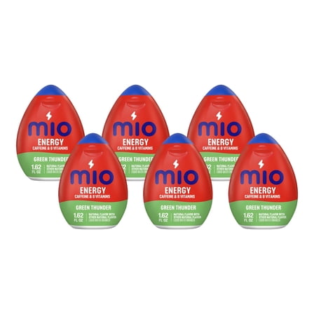Mio Energy Liquid Water Enhancer, Green Thunder, 1.62 OZ, 6-Pack