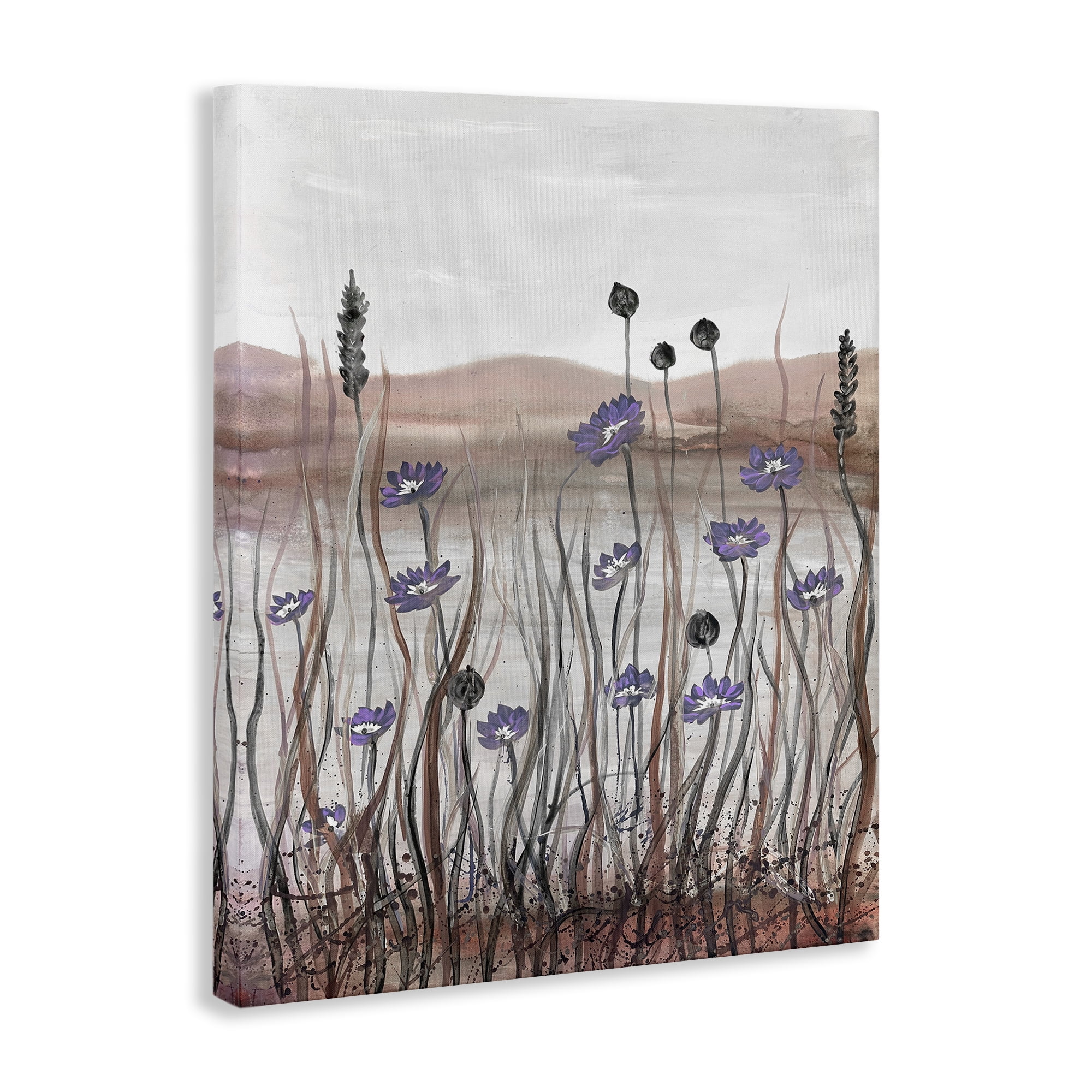 Stupell Industries Soft Lakeside Blooms Landscape Painting Gallery Wrapped Canvas Art Print Wall Art, 30 x 40
