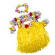 thumbnail image 3 of WORGEOUS Conjunto de falda de estilo hawaiano, pulseras de tocado de flores de simulación, guirnalda colgante, accesorios para disfraces de fiesta (amarillo), 3 of 8
