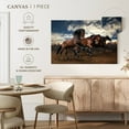 thumbnail image 5 of Elephant Stock Free Running Horses Wall Art - Horizontal Canvas Wall Art - Living Room Wall Decor - Animal Canvas - Blue And Beige Decor - 12" x 8", 5 of 8