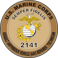 thumbnail image 1 of U.S.M.C. MOS 2141 Assault Amphibious Vehicle (AAV) Repairer / Technician Decal 3.8" - Desert Tan, 1 of 1