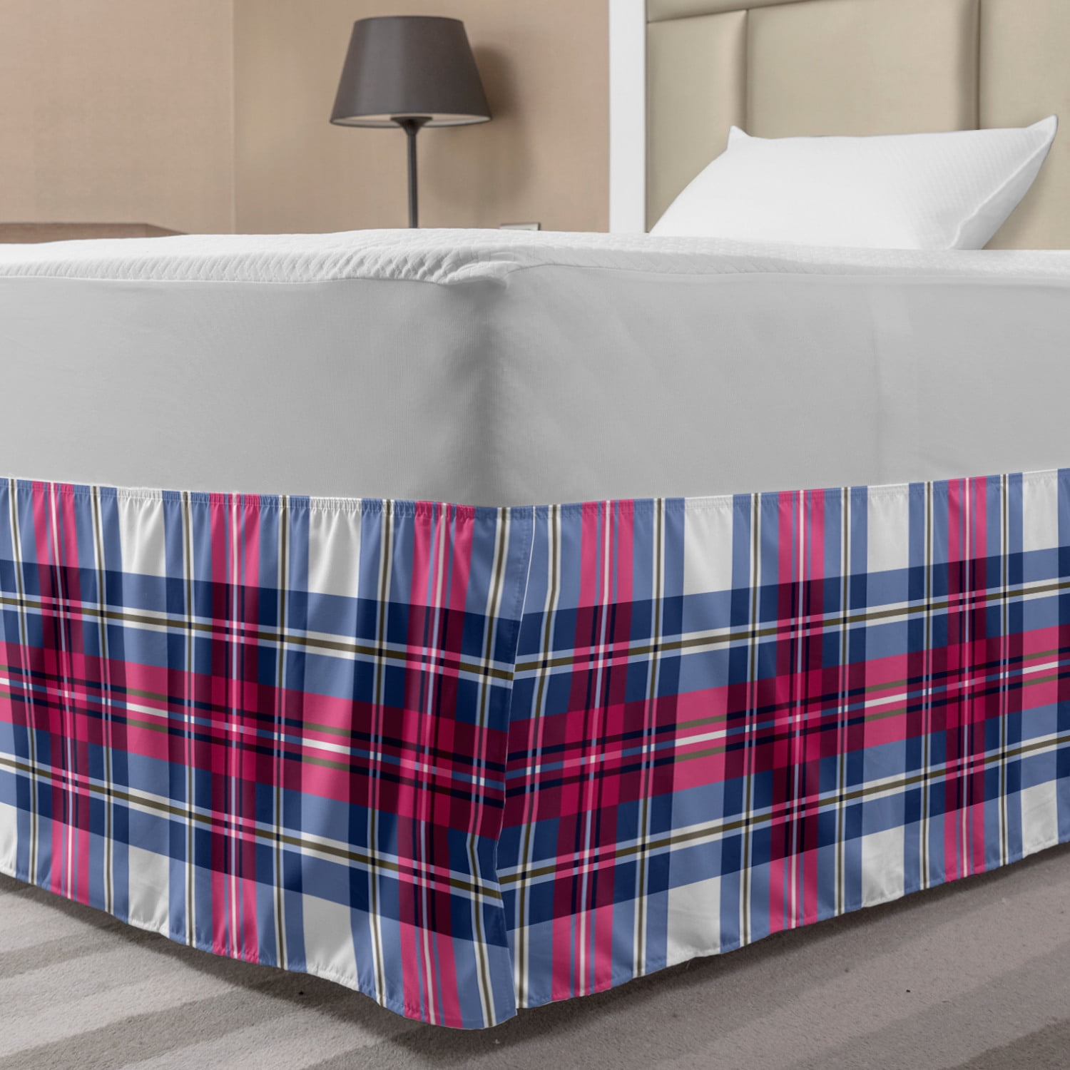 Plaid Bed Skirt, Classical British Tartan Design with a Modern Look