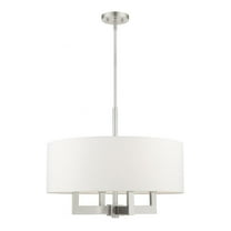 Transitional Four Light Chandelier-Brushed Nickel Finish Bailey Street Home 218-Bel-4188536