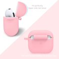 thumbnail image 3 of MATEPROX AirPods 3 Case, Silicone Earbuds Case Cover with Keychain for Airpods 2021 3rd Generation-Pink, 3 of 8