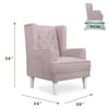 Evolur Capri Wingback 2-In-1 Rocker and Accent Chair, Lilac
