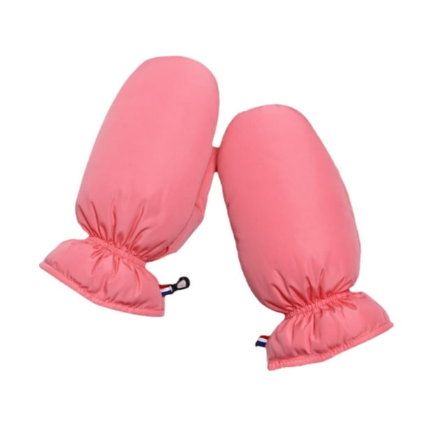 Guantes de invierno DYNWAVEMX de plumón y nieve para hombres y mujeres Rosa