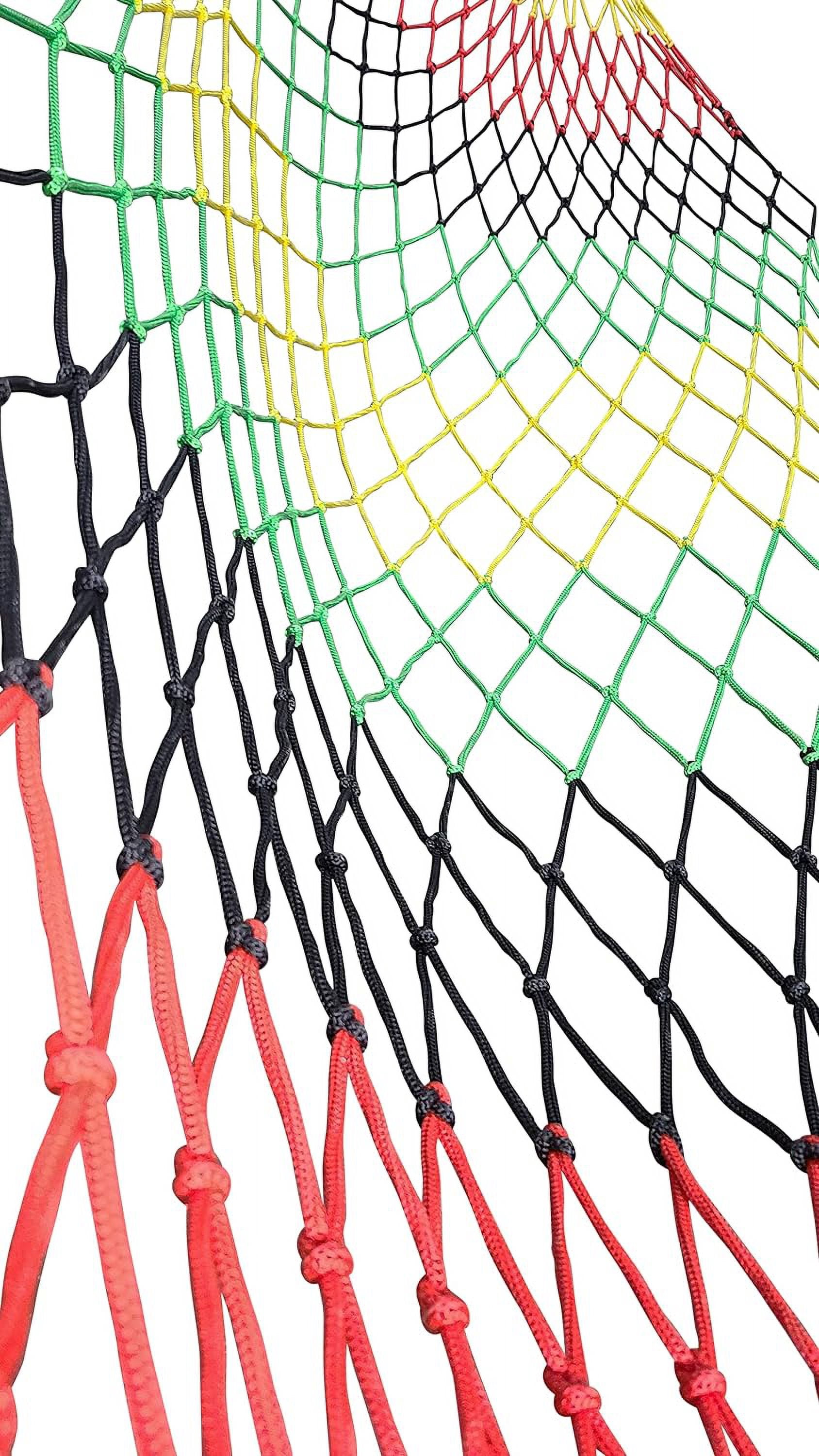 Naturejam Rasta Hammock-Portable Jamaican Camping Mesh Rope Hammock with Carrying Bag and Tree Straps