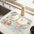 thumbnail image 6 of Ryvnso Starfish Octopus on Wooden Dish Drying Mat for Kitchen Countertop 18x24 Large Dish Pad Drainer Rack Dish Sink Mats, 6 of 7