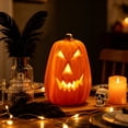 thumbnail image 3 of Halloween Pumpkin Light Large LED Outdoor Decoration for Yard Porch Home and Storefront 20 Inch Blow-Molded Plastic Holiday Display Decor with Warm Glow, 3 of 7