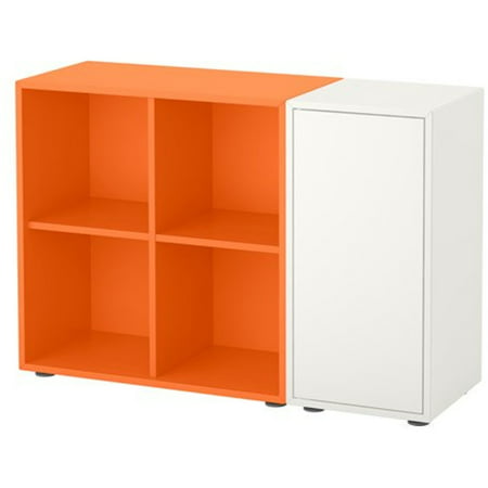 Ikea Storage combination with feet, white, orange Size 41 3/8x13 3/4x28 3/8