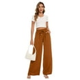 thumbnail image 7 of SWQZVT Womens High Waist Pants Casual Wide Leg Palazzo Lounge Pants Comfy Loose Drawstring Dress Pants for Women Trousers with Pocket, 7 of 7