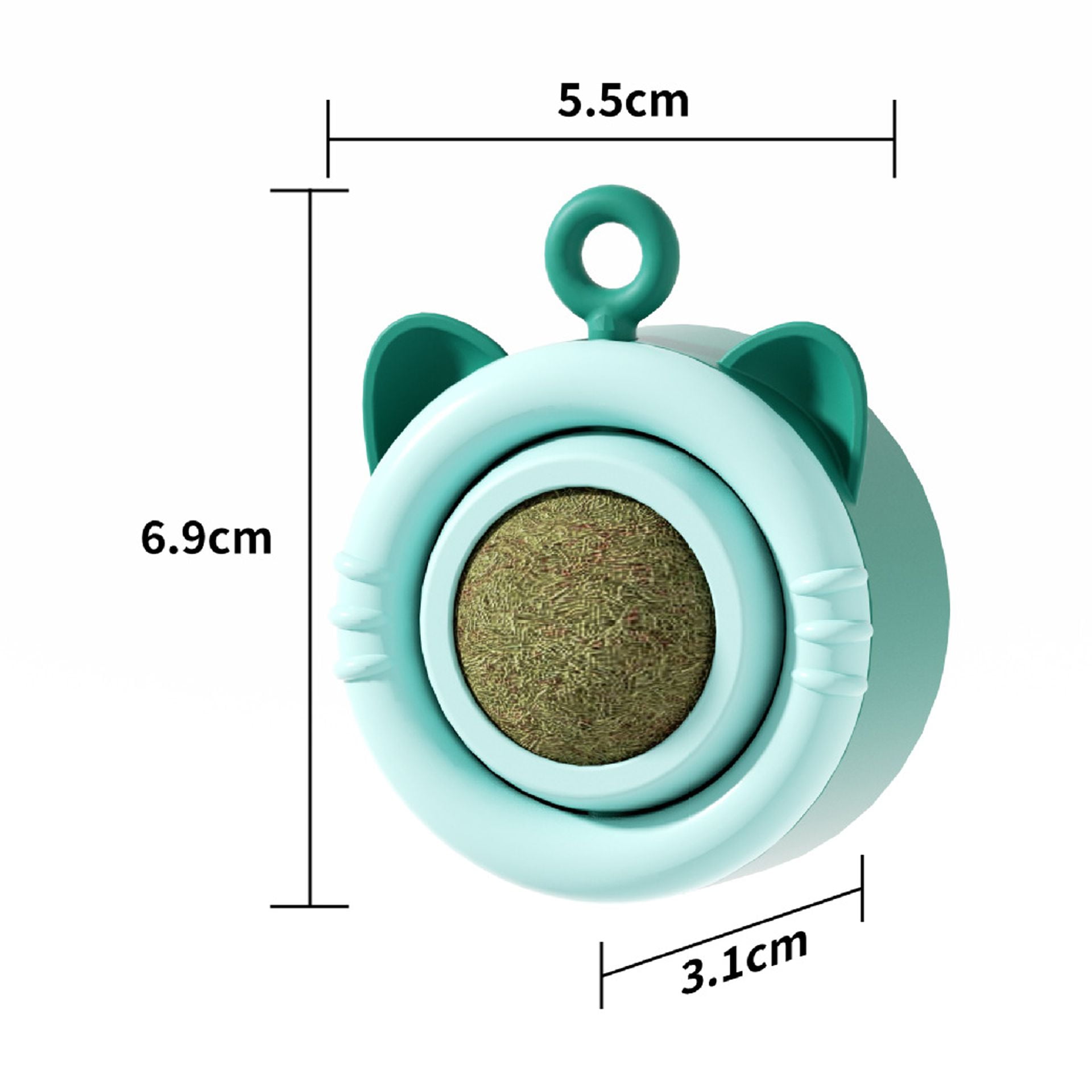 Wall-mounted Rotating Catnip Ball - Cat Treat, Lickable Candy, Self-Entertaining Chew & Interactive Cat Toy