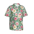 thumbnail image 2 of Hawaiian Shirt For Men, Rose Flowers Temg Mens Button Down Short Sleeve Shirt, Summer Beach Shirts For Men, 2 of 2