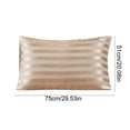 thumbnail image 3 of Stripe Satin Pillowcase 20x30in, Silky Soft Pillow Cover for Hair and Skin, Summer Style Bedding for Dorm & Bedroom, 1 Pack, 3 of 6