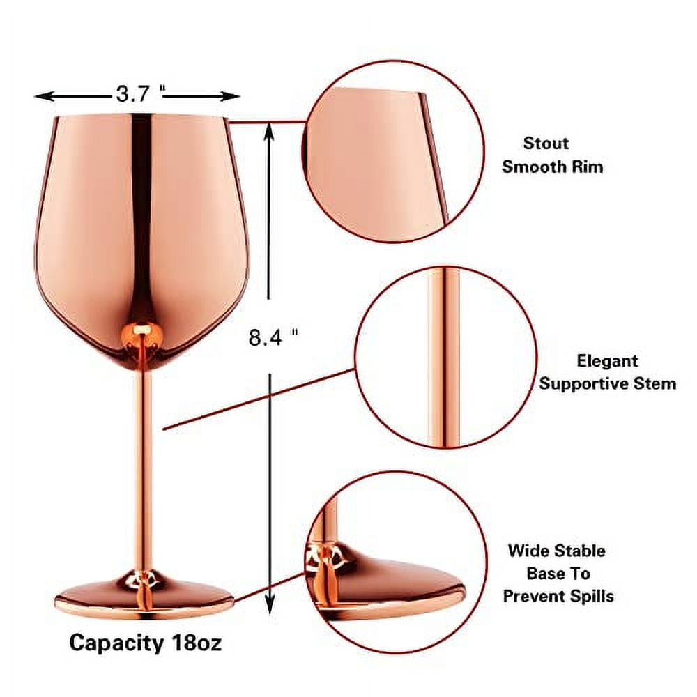 Gusto Nostro Stainless Steel Wine Glass - 18 oz - Cute, Unbreakable Wine  Glasses for Travel, Camping…See more Gusto Nostro Stainless Steel Wine  Glass