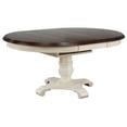 thumbnail image 5 of Sunset Trading Andrews Round/Oval Extendable Dining Table in White/Brown Wood, 5 of 5
