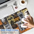 thumbnail image 4 of Long Mouse Pads for Desk,Halloween Vintage Halloween Posters Desk Mats on Top Of Desks, Desk Mouse Pad Extra Large with 3mm Non-Slip Base and Stitched Edge for Gaming,Office,Work,Home 31.5x11.8in, 4 of 5