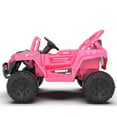 thumbnail image 6 of iRerts 12v Ride on Cars with Remote Control, Electric Ride on Toys UTV for Kids Boys Girls Ages 3-5 Gifts, Kids Cars Ride on Vehicles with Bluetooth, MP3 Music Playback, LED Light, Horn, Pink, 6 of 7