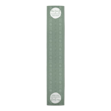 

Creative Products Green on Green Dotted Boho Pattern 16x90 Poly Twill Table Runner