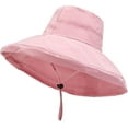 thumbnail image 4 of CoCopeaunts Large Bucket Hats Wide Brim Suncreen Basin Hat for Women Foldable Outdoor Travel Adjustable Chin Strap Fisherman Hat, 4 of 8