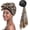 Brown Leopard&net, variant on Wrap Cap Hair Net for Silk Press, 2 in 1 Silk Press Wrap Satin Scarf Hair Net for Sleeping Curly Hair Care
