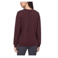 thumbnail image 2 of Mondetta Women's Cozy Fleece Active Crewneck Pullover Sweatshirt with Pockets (US, Alpha, Large, Regular, Regular, Dark Red), 2 of 4