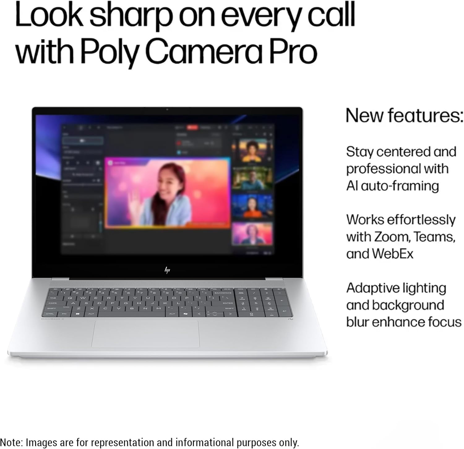 HP OmniBook X Copilot+ Laptop, Intel Ultra 7-258V, 32 GB LPDDR5x RAM, 2 TB PCIe SSD, 17.3" FHD (1920x1080) Touchscreen, Intel Arc 140V GPU, Backlit Keyboard, W11 Home, Glacier Silver