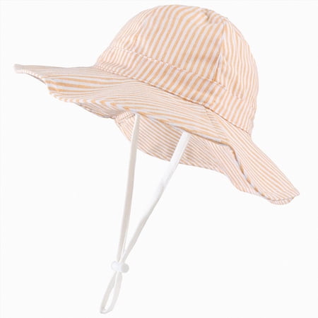 Kids Bucket Hat Sun Hat for Boys Girls - Sun Protection UPF 50+ Wide Brim Cotton Unisex Outdoor Summer Beach Swim 6-12 Months 12-24 Months 2t 3t 4t 5t 6t 7t 8t 9t Children 6-12 Months