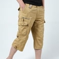 thumbnail image 2 of LIUJUNSHOP Relaxed Fit Men's Cargo Pants Men's Casual Cargo Shorts with Zipper Pockets and Adjustable Belt for Outdoor, 2 of 7