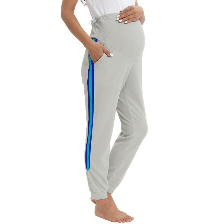 Women's Maternity Pants Comfy Lounge Workout Jogger Pants Track Cuff  Sweatpants Over The Belly Stretchy Pregnancy Pants