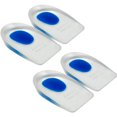 thumbnail image 2 of Almohadillas de gel para el talón Insertos para fascitis plantar - Almohadillas de silicona para el talón para espolones óseos Protectores para aliviar el dolor para sus pies doloridos o magullados El mejor tratamiento de gel para plantillas, Azul, L Dontodent Kuyhfg Sin marca, 2 of 5