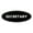 Black, variant on Oval Secretary Sign (Red) - Small 2x5"