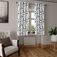 thumbnail image 2 of Ambesonne Geometric Grommet Curtain, Minimalist Rounds, 50" x 54", Black White, 2 of 6