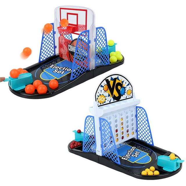 Langgg 2-in-1 Basketball Game Desktop Basketball Game Classic Basketball Desktop Toy Toy