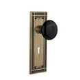 thumbnail image 3 of nostalgic warehouse black porcelain door knob with mission plate, 3 of 5